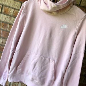 Light pink high neck NIKE hoodie